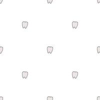 motif de dent sans soudure. fond dentaire coloré. illustration vectorielle de doodle avec dent vecteur