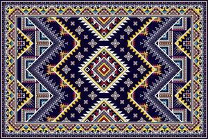 conception de motif ethnique géométrique abstrait ikat. tapis en tissu aztèque ornement mandala ethnique chevron textile décoration papier peint. tribal boho natif ethnique turquie vecteur de broderie traditionnelle