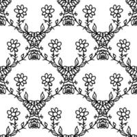 fond d'écran floral sans soudure. vecteur de doodle avec ornement floral. décor floral vintage, fond d'éléments doux pour votre projet, menu, boutique de café