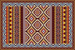 conception de motif ethnique géométrique abstrait ikat. tapis en tissu aztèque ornement mandala ethnique chevron textile décoration papier peint. tribal boho natif ethnique turquie vecteur de broderie traditionnelle