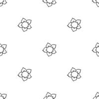 modèle vectoriel floral sans soudure. vecteur de doodle avec motif floral sur fond blanc. motif floral vintage, fond d'éléments doux pour votre projet, menu, boutique de café