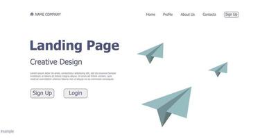 concept de conception de concept d'entreprise de page de destination de site Web - vecteur