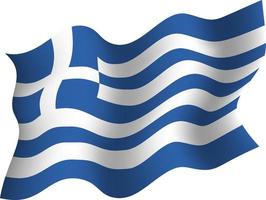 drapeau de la grèce vague vector illustration