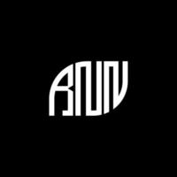 création de logo de lettre rnn sur fond noir. concept de logo de lettre initiales créatives rnn. conception de lettre rnn. vecteur