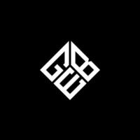 création de logo de lettre geb sur fond noir. concept de logo de lettre initiales créatives geb. conception de lettre geb. vecteur