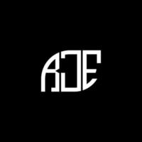 création de logo de lettre rje sur fond noir. concept de logo de lettre initiales créatives rje. conception de lettre rje. vecteur