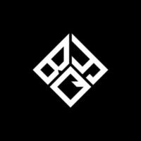 création de logo de lettre bqy sur fond noir. concept de logo de lettre initiales créatives bqy. conception de lettre bqy. vecteur