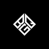 création de logo de lettre bgq sur fond noir. concept de logo de lettre initiales créatives bgq. conception de lettre bgq. vecteur