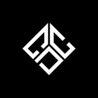 création de logo de lettre cdc sur fond noir. concept de logo de lettre initiales créatives cdc. conception de lettre cdc. vecteur