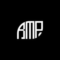 création de logo de lettre rmp sur fond noir. concept de logo de lettre initiales créatives rmp. conception de lettre rmp. vecteur