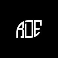 création de logo de lettre rde sur fond noir. concept de logo de lettre initiales créatives rde. conception de lettre rde. vecteur