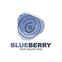 illustration vectorielle du logo de fruits bleuets fruits frais bleu violet, disponible sur le marché peut être pour le jus de fruit ou pour la santé du corps, conception de sérigraphie, autocollant, bannière, entreprise de fruits