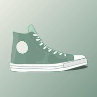 vecteur d'illustration de baskets décontractées vertes, logo de chaussures de sport élégantes
