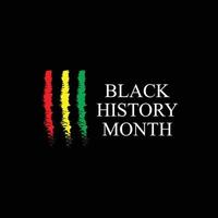 vecteur d'icône de la journée de l'histoire noire, modèle de drapeau africain, affiche d'arrière-plan