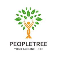 logo d'arbre de personnes vecteur