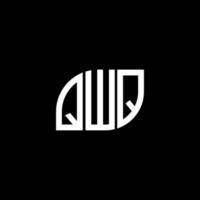 création de logo de lettre qwq sur fond noir. concept de logo de lettre initiales créatives qwq. conception de lettre qwq. vecteur