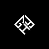 création de logo de lettre ghy sur fond noir. concept de logo de lettre initiales créatives ghy. conception de lettre ghy. vecteur