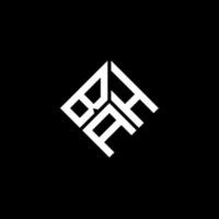 création de logo de lettre bah sur fond noir. concept de logo de lettre initiales créatives bah. conception de lettre bah. vecteur