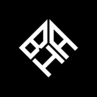 création de logo de lettre bha sur fond noir. bha concept de logo de lettre initiales créatives. conception de lettre bha. vecteur