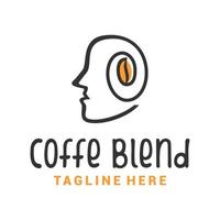 modèle de conception de logo de café. vecteur de logo de mélange de café.