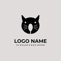 Élément de marque logo chat vecteur
