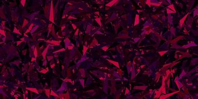 modèle vectoriel violet foncé avec cristaux, triangles.