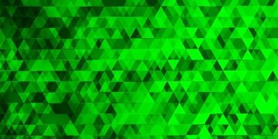 texture vecteur vert clair avec des lignes, des triangles.