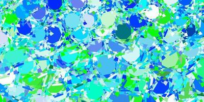 fond de vecteur bleu clair, vert avec des formes polygonales.