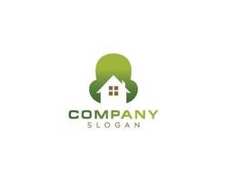 création de logo naturel eco hut frais, création de logo maison vecteur