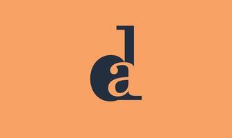 alphabet lettres initiales monogramme logo da, ad, d et a