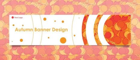 modèle de bannière de modèle de rondes d'automne orange vecteur