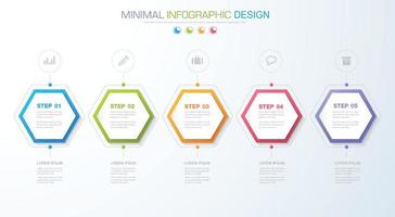 modèle d'infographie d'entreprise avec icône, illustration de conception vectorielle vecteur