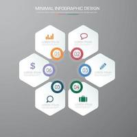 modèle d'infographie d'entreprise avec icône, illustration de conception vectorielle vecteur