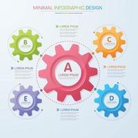 modèle d'infographie d'entreprise avec icône, illustration de conception vectorielle vecteur