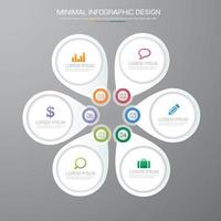 modèle d'infographie d'entreprise avec icône, illustration de conception vectorielle vecteur