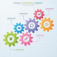 modèle d'infographie d'entreprise avec icône, illustration de conception vectorielle vecteur