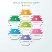 modèle d'infographie d'entreprise avec icône, illustration de conception vectorielle vecteur