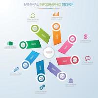 modèle d'infographie d'entreprise avec icône, illustration de conception vectorielle vecteur