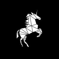cheval pégase abstrait avec logo de forme polygonale vecteur