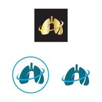 vecteur de conception de logo pulmonaire pour votre entreprise