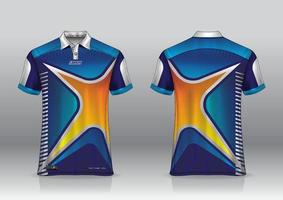 conception uniforme de polo, peut être utilisé pour le badminton, le golf en vue de face, vue de dos. vecteur de maquette de maillot, design premium très simple et facile à personnaliser