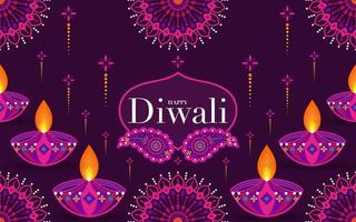 joyeux diwali, deepavali ou dipavali le festival vecteur