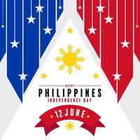 jour de l'indépendance des philippines vecteur