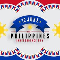 jour de l'indépendance des philippines vecteur