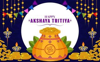 festival religieux indien akshaya tritiya vecteur