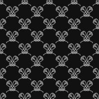 modèle vectoriel floral sans soudure. vecteur de doodle avec motif floral sur fond noir. motif floral vintage, fond d'éléments doux pour votre projet, menu, boutique de café