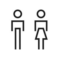 symbole de personnes. vecteur d'icône homme et femme.