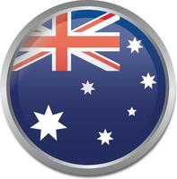 drapeau australien, couleurs officielles et proportion correctes. badge vecteur