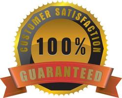 100 % de satisfaction client garantie, illustration vectorielle vecteur