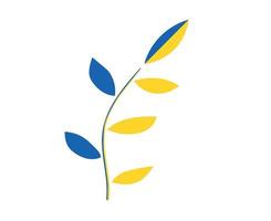 ukraine drapeau emblème arbre feuilles europe nationale symbole abstrait conception d'illustration vectorielle vecteur